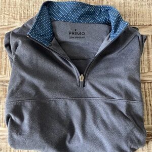 Primo Men's Lightweight Charcoal Quarter-Zip Shirt Jacket